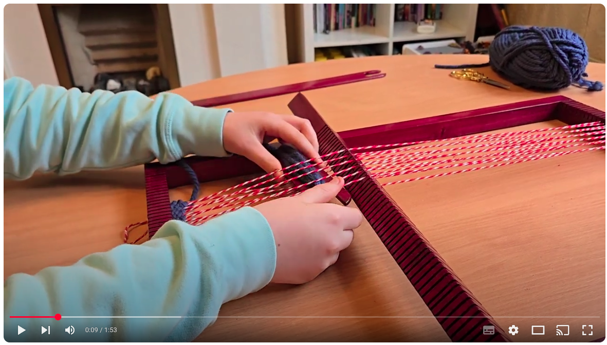 weaving on the frame loom