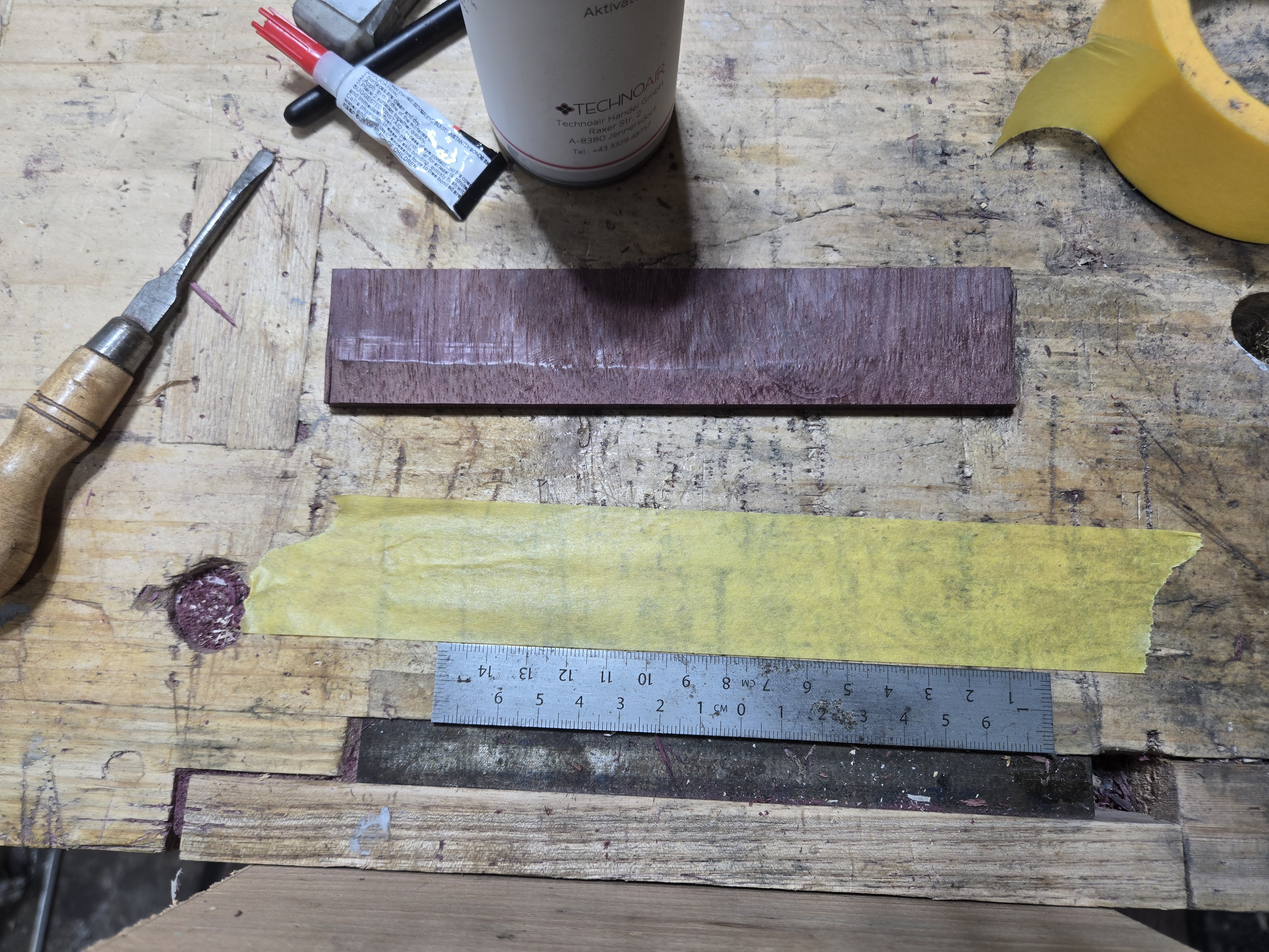 superglue and masking tape