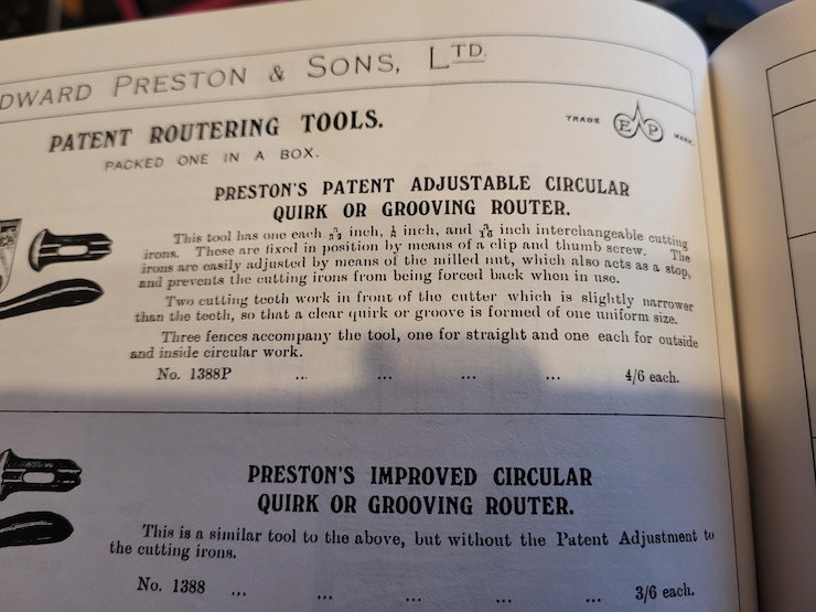 Preston Quirk Router in Catalogue